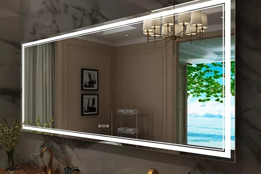 Modern LED Lighted Mirror