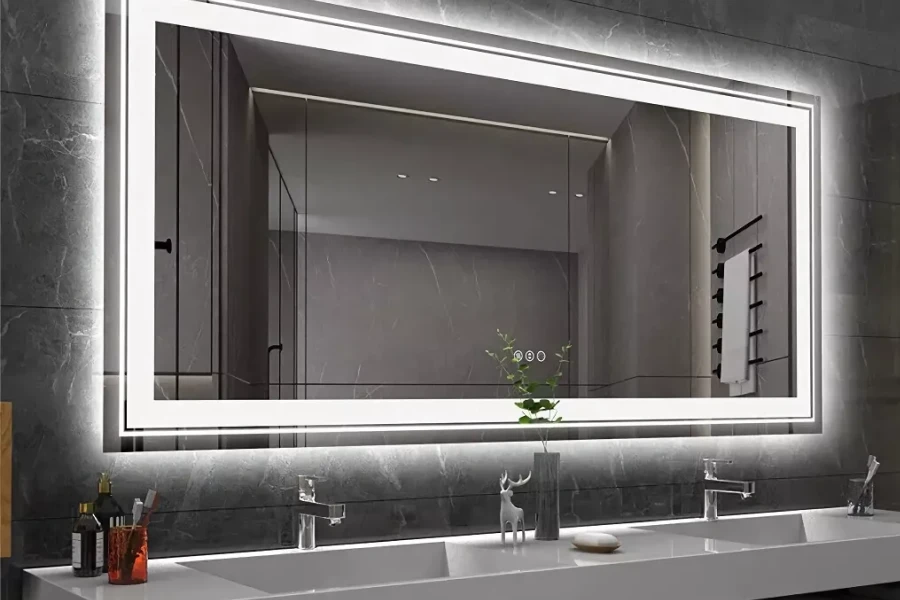 Modern LED Lighted Mirror