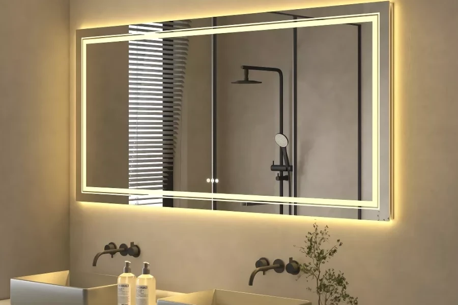 Modern LED Lighted Mirror