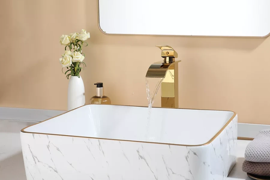 White Ceramic Vessel Sink