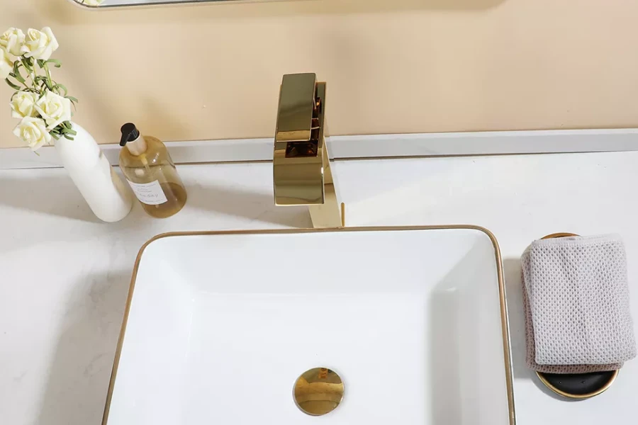 White Ceramic Vessel Sink